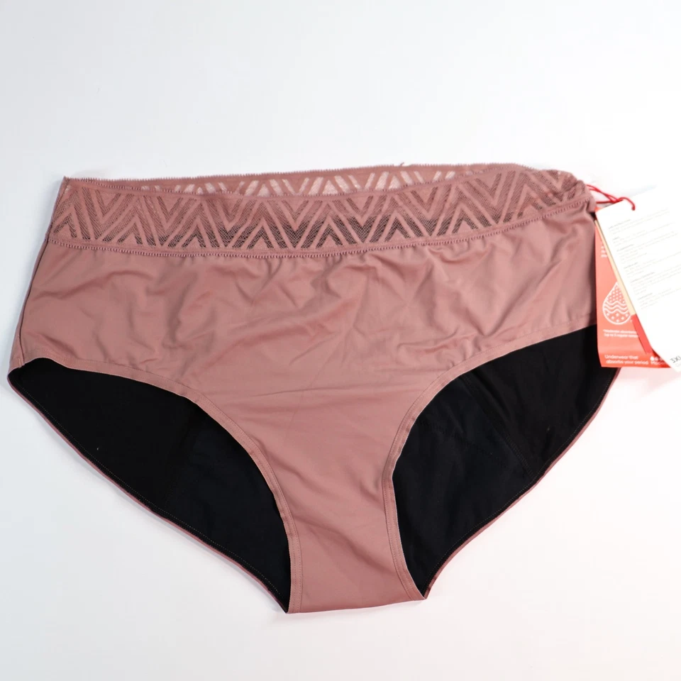 New Thinx Underwear Hiphugger Moderate Period Briefs Dusk Womens Size 3XL NWT - Image 1 of 4
