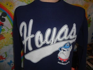 Vintage 90's Georgetown Hoyas University Blue Crewneck Sweatshirt Size M - Bild 1 von 3