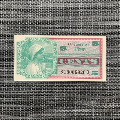 US ARMY 5 Cents Banknote MPC Currency Paper Money Memorabilia Liberty Head Bill - Image 1 of 3