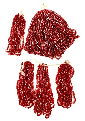 Cuentas de semillas de vidrio cortadas facetas checas de colección, Master Hank + Minis, colores rojos, envío gratuito Foto 1 de 4