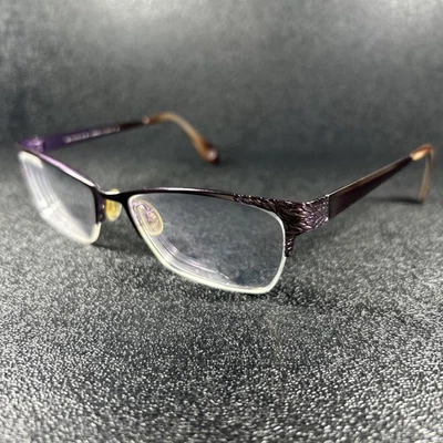 FYSH 3515 492 Women’s Eyeglasses Glossy Purple Silver Half Rim Metal 54-16-135 - Image 1 of 4