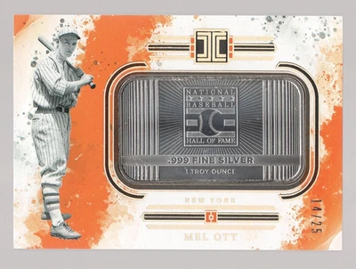 MEL OTT 2025 PANINI IMPECABLE 1 ONZA TROY PLATA FINA .999 #14/25 *NY GIANTS* Foto 1 de 2
