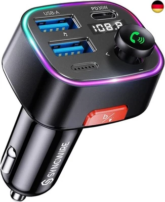 Syncwire FM Transmitter Auto Bluetooth 5.4 48W (PD 36W & 12W) Bluetooth - Bild 1 von 4