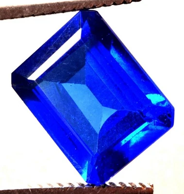 18.90 Cts. Natural Blue Tanzanite Emerald Shape Certified Loose Gemstone - Image 1 of 4