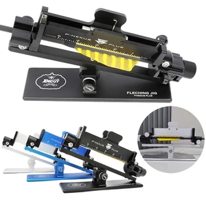 Archery Fletching Jig Adjustable Vanes Stick Feather Bow Shooting Arrow DIY Tool - Picture 1 of 21