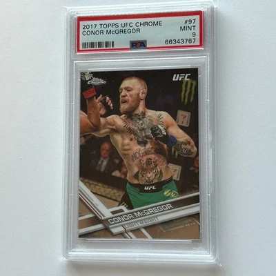 Conor McGregor 2017 Topps Chrome UFC Base Card #97 PSA 9 MINT - Image 1 of 2