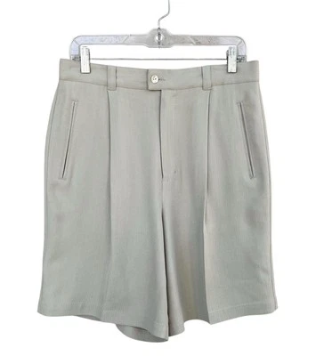 Tommy Bahama 100% Silk Pleated Front Bermuda Shorts Women’s Size 12 EUC - Image 1 of 4