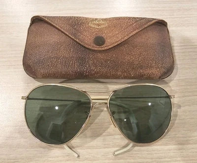 Gafas de sol American Optical Calobar vintage doradas piloto aviador de colección 1/10 12 k Gf Foto 1 de 4