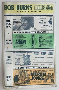 1970 BOB BURNS THEATRE Movie Poster Van Buren Arkansas THEY CALL ME TRINITY - Picture 1 of 8