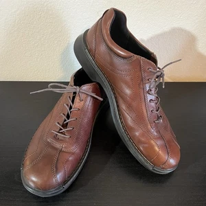 Ecco Mens Neoflexor Oxford  Cognac Lace Up Low Top Bicycle Toe US 9/9.5 EU 43 - Picture 1 of 12