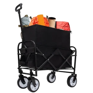 Carro plegable resistente 225 lb - Carro utilitario plegable para playa, campamento - Imagen 1 de 16
