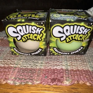 2 Glow in the Dark Squooshy Sphere Ball Toy - Great Fun for Party Games Gifts - Picture 1 of 4