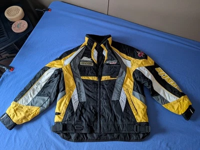Chaqueta de invierno amarilla negra Castle X Racewear Youth M moto de nieve/snowboarding Foto 1 de 4