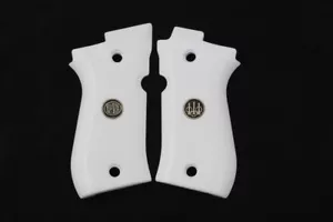 KSD Brand Beretta 81F, 81 FS, 84 F, 84 FS, 84 Impugnatura acrilica bianca ghepardo - Foto 1 di 1