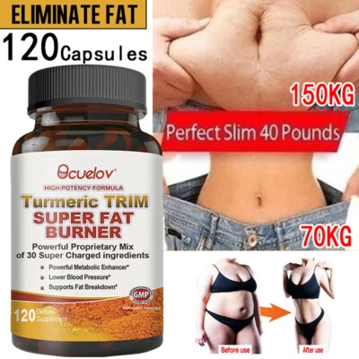 BCUELOV Bruciagrassi - 120 Capsule - Dimagrante - Curcuma Zenzero - Gestione Peso