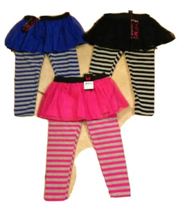 Dance School Tulle Tutu Striped Leggings Skirt Blue Black Pink Size 4 Dress up - Picture 1 of 10
