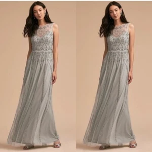 Abito vestito BHLDN x ANTHROPOLOGIE Eliza con perline taglia 8 - Foto 1 di 14