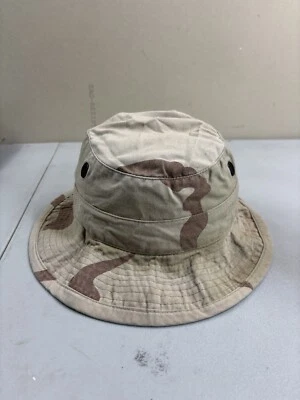 Sombrero militar Boonie Sun camuflaje desierto lona brezo caliente talla 6 7/8 respiraderos militares Foto 1 de 4