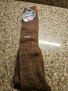 Wrangler Acryl Socken 1970/80er Jahre Herren 9-11 braun/orange USA Vintage - Bild 1 von 7
