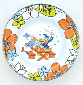 8 Disney  Store Summer Time BBQ Daisy Donald Duck Metal Salad Soup Bowl 8" - Picture 1 of 19