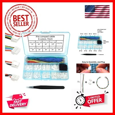 GH1.25 Connectors and Pre-Crimped Silicone Cables Compatible with JST GH 1.25... - Image 1 of 4