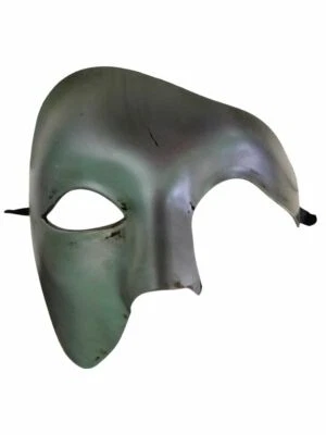 Máscara de mascarada Silver Phantom of the Opera media cara para hombre Foto 1 de 3