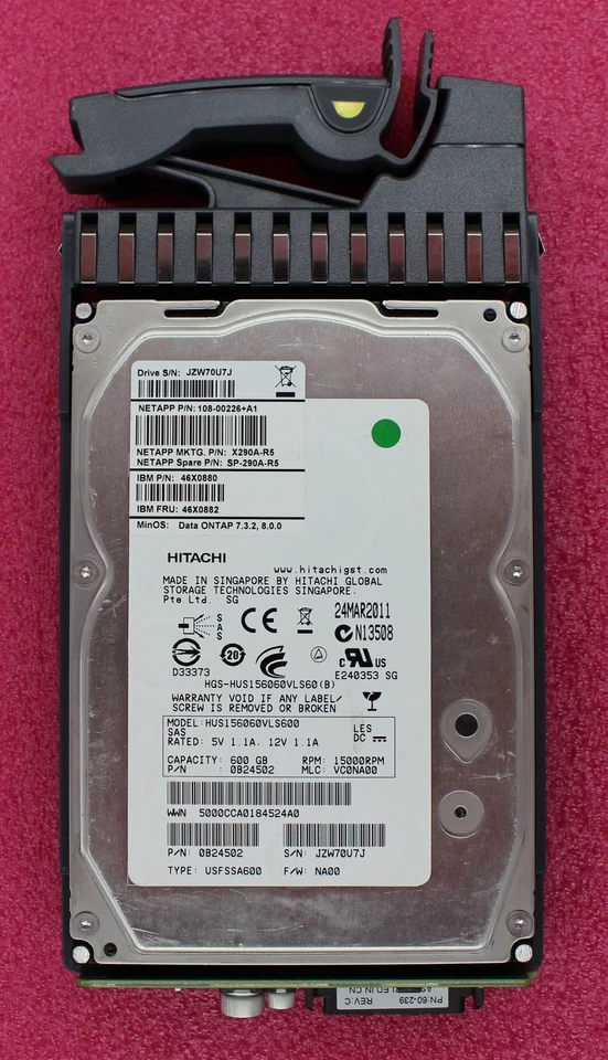 X290A-R5 - NETAPP /BM HARD DRIVE 600GB SAS 15K RPM 3.0GB/S FOR FAS2000 - Image 1 of 1