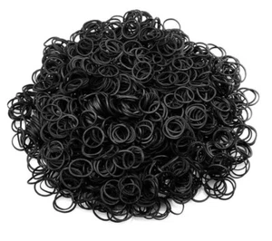 1000 Mini BLACK Strong Elastic Stretchable Rubber Bands Money Home School Office - Picture 1 of 4