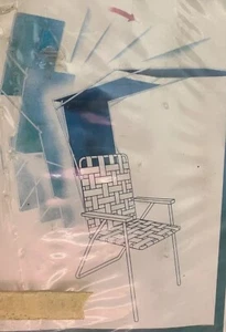 NEW Vintage EZ Up Flip Top Green Beach Lawn Chair Shade RARE NOS 1996 Read - Picture 1 of 12