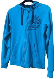 The NorthFace Hoodie mit durchgehendem Reißverschluss vorne türkis Damen Small Athleisure gemütlich Normcore - Bild 1 von 6