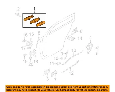 FORD OEM Crown Victoria Rear Door-Handle Outside Exterior Right 6W7Z5426604AB - Image 1 of 2