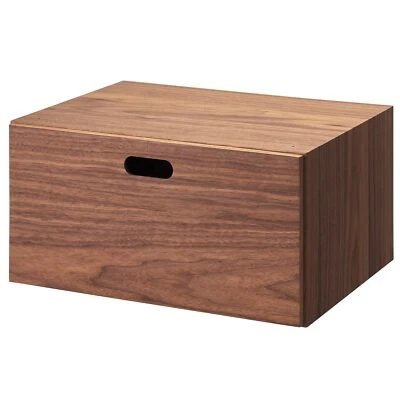 【 14.5 X 7.3 X 11 inch】 MUJIRUSHI Storage Stacking Chest Half walnut Box Japan - Image 1 of 4