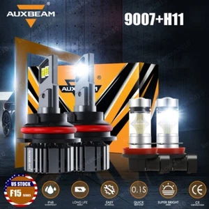 For Nissan Versa Note 2014-2019 AUXBEAM Canbus LED Headlight Fog Lights 6000K 4x - Picture 1 of 12