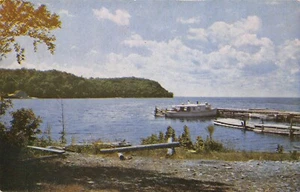 Kellstrom's Boat Landing Vtg Boat Dock Bluff Sister Bay, WI Vtg 1960's Postcard - Picture 1 of 2