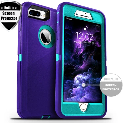 Funda protectora a prueba de golpes para Apple iPhone 6 7 8 Plus SE 2ª 3ª + Protector de pantalla Foto 1 de 4