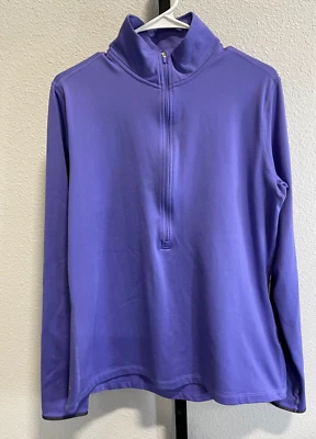 Nike Pro Dri-Fit Pullover Púrpura 1/2 Cremallera Forrado de Vellón Top Deportivo Para Mujer XL Foto 1 de 4