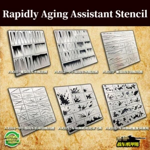 Damage Effects Wet Leakage Spray Stenciling Template Military Model Aging Tools - Picture 1 of 18