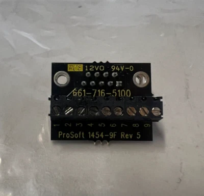 ProSoft 1454-9F Rev 5 661-716-5100 9-Pin Breakout Board Module - Image 1 of 4