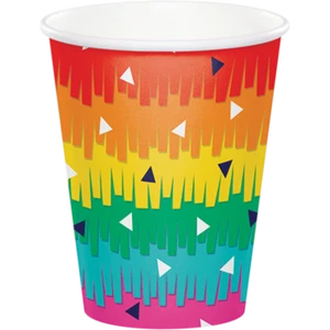Mexican Taco Fiesta Party Supplies Fun Cups Paper 8 Pack Birthday Tableware - Picture 1 of 1