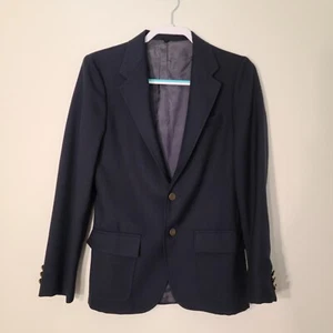 Vintage Yves Saint Laurent Boys Single-Breasted Blazer Jacket Navy Blue Size 12 - Picture 1 of 12