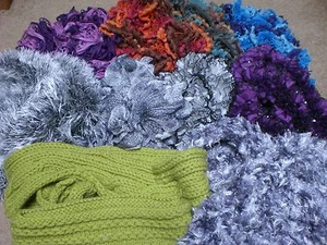 HAND KNITTED/SEWN SCARVES & GLOVES - Picture 1 of 26