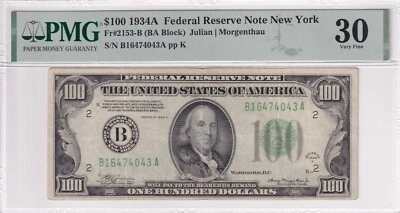 United States Of America, 100 Dollars, 1934, VF, Fr.2153-B - Image 1 of 2