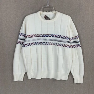 Brentwood Claude Sweater L Herren Unisex Beige Pulli Fair Isle Ribbed Crewneck - Bild 1 von 16