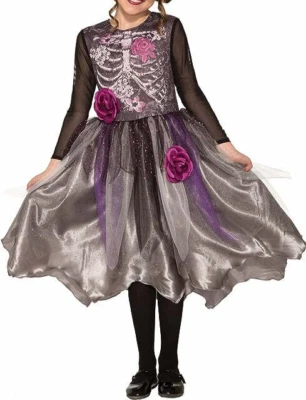 NIP Day of the Dead "Sweet Skeleton" Costume dress  Girls Sz Large 12-14 - Image 1 of 3