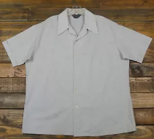 Camicia grigia vintage BONSOIR Horse Jockey ricamata manica corta taglia XL slim - Foto 1 di 5