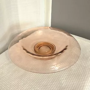 Centrotavola portafrutta vetro depressione rosa cascata vintage bordo tondo - Foto 1 di 8