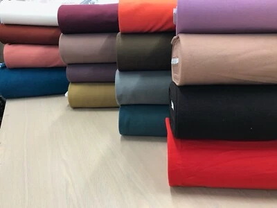 WOOL MELTON COATING FABRIC 150 CMS WIDE SUITING MATERIAL UPHOLSTERY  - Image 1 of 4