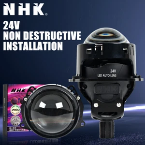 NHK 24V 12V Bi LED Projector Lens 3.0'' Mini LED Headlight Fit Trucks Retrofit - Picture 1 of 10