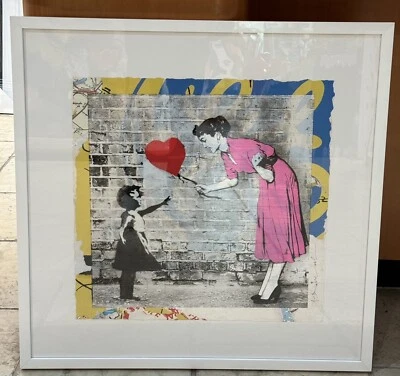 Mr Brainwash Love Catcher Original Medios Mixtos Enmarcados Foto 1 de 4