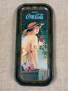 VTG ADVERTISING COCA-COLA * COKE * GIBSON GIRL FLAPPER SERVING TRAY * 19 X 9 - Picture 1 of 3